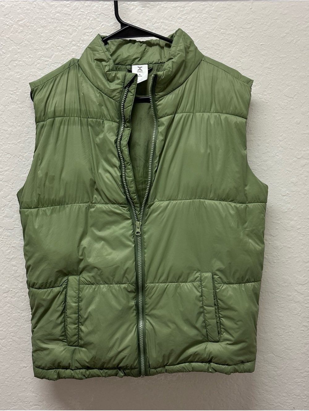 Xersion Olive Green Quilted Puffer Vest Women’s XL